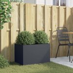vidaXL Jardinière anthracite 62x40x39 cm acier