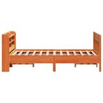 vidaXL Cadre de lit sans matelas cire marron 135x190cm bois pin massif