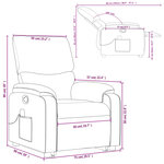 vidaXL Fauteuil inclinable de massage Marron foncé Tissu