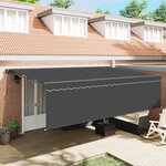 vidaXL Auvent Rétractable Anthracite 500 × 300 cm