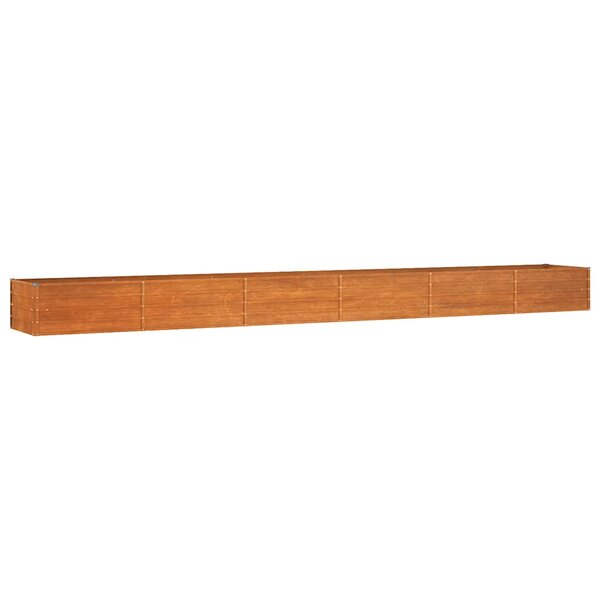 vidaXL Lit surélevé de jardin rouillé 600x80x45 cm acier corten