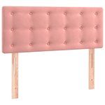vidaXL Sommier à lattes de lit avec matelas et LED Rose 90x200 cm