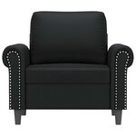 vidaXL Fauteuil Noir 60 cm Similicuir