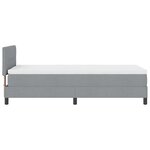 vidaXL Lit à ressort avec matelas et lumière LED Gris clair 90x190 cm Tissu