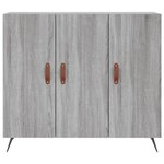 vidaXL Buffet sonoma gris 90x34x80 cm bois d'ingénierie