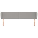 vidaXL Tête de lit avec oreilles Gris clair 203x23x78/88 cm Tissu