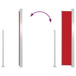 vidaXL Auvent latéral rétractable de patio 100x500 cm Rouge