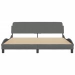 vidaXL Cadre de lit sans matelas gris foncé 180x200 cm tissu