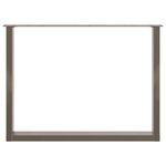 vidaXL Pieds de table à manger en forme de U  2 pièces  acier naturel  100 x (72-73) cm