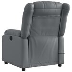 vidaXL Fauteuil de massage inclinable gris similicuir