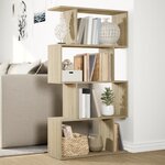 vidaXL Étagère séparatrice de pièce 4 niveaux chêne sonoma 70x24x129cm