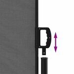 vidaXL Auvent latéral rétractable anthracite 200x500 cm