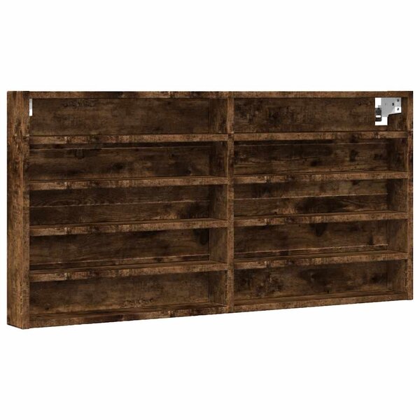 vidaXL Armoire à vitrine chêne fumé 100x8 5x50 cm bois d'ingénierie