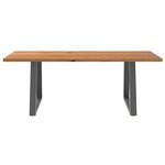 vidaXL Table à manger marron clair bois de chêne massif rectangulaire