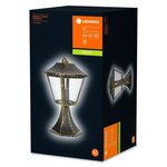ENDURA CLASSIC TRADITION Borne Exterieure 33cm Alu E27 - Noir/Or