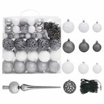 vidaXL Sapin de Noël artificiel Nordmann avec LED et boules Vert 240cm