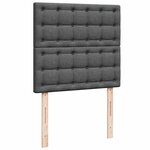 vidaXL Sommier à lattes de lit avec matelas Gris foncé 80x200 cm Tissu