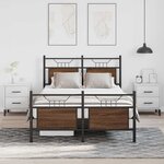 vidaXL Cadre de lit sans matelas chêne marron 120x200 cm