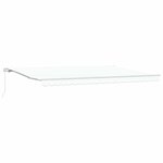 vidaXL Auvent Rétractable Blanc 500 × 300 cm Tissu et Métal