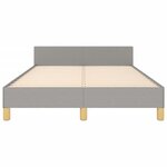 vidaXL Cadre de lit avec tête de lit Gris clair 120x200 cm Tissu