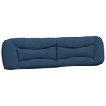 vidaXL Lit avec matelas bleu 200x200 cm tissu