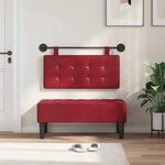 vidaXL Tête de lit suspendue Avec lumière LED Bordeaux Simili cuir