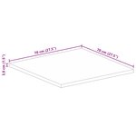 vidaXL Dessus de table 70x70x3 8 cm carré bois massif manguier