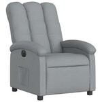 vidaXL Fauteuil inclinable électrique Gris clair Tissu