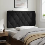 vidaXL Coussin de tête de lit noir 100 cm velours