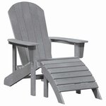 vidaXL Chaise de jardin 2 Pièces Gris clair 83 x 74 x 92 cm Polyéthylène