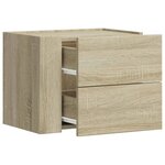 vidaXL Table de chevet murale chêne sonoma 45x30x35 cm