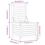 vidaXL Repose-pied de jardin 62x63 5x53 5 cm bois massif de douglas