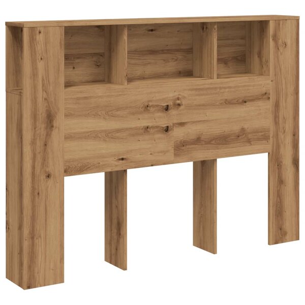 vidaXL Armoire de tête de lit chêne artisanal 140x18 5x102 5 cm