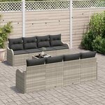 vidaXL Ensemble de canapé de jardin 9 Pièces Gris clair et gris foncé