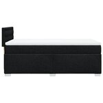 vidaXL Sommier à lattes de lit avec matelas Noir 90x200 cm Tissu