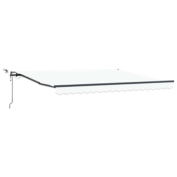 vidaXL Auvent Rétractable with Blanc 400 × 300 cm tissu