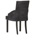 vidaXL Chaises à manger lot de 6 noir cuir de chèvre véritable