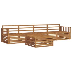 vidaXL Ensemble de canapés d'extérieur 5 Pièces Naturel