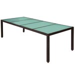 vidaXL Ensemble à manger d'extérieur et coussins 11 Pièces résine tressée