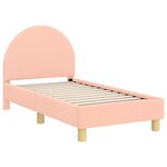 vidaXL Cadre de lit pour tout-petit avec tête de lit Rose 70 x 140 cm