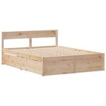 vidaXL Cadre de lit sans matelas 140x200 cm bois massif de pin