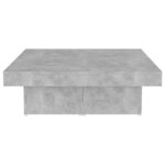 vidaXL Table basse gris béton 90x90x28 cm bois d'ingénierie