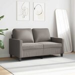 vidaXL Canapé à 2 places Taupe 120 cm Tissu
