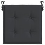 vidaXL Coussins de chaise jardin lot de 6 noir 50x50x3 cm tissu oxford