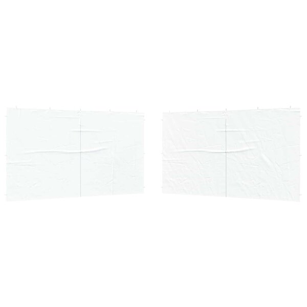 vidaXL Mur de tente de fête 2 Pièces Blanc 400 x 195 cm PE et acier