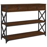 vidaXL Table console chêne marron 100x28x75 cm bois d'ingénierie