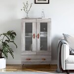 vidaXL Buffet haut sonoma gris 69 5x31x115 cm bois d'ingénierie