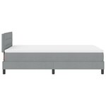 vidaXL Lit de Box Spring avec Matelas Gris Clair 120x190 cm Tissu