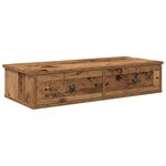 vidaXL Étagère murale avec tiroirs vieux bois bois d'ingénierie