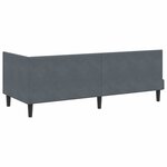 vidaXL Cadre de lit d'angle avec matelas 2 Pièces Gris Velours